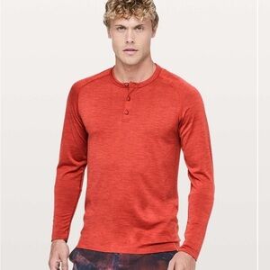 Lululemon Metal Vent Tech Long Sleeve Henley Shirt‎